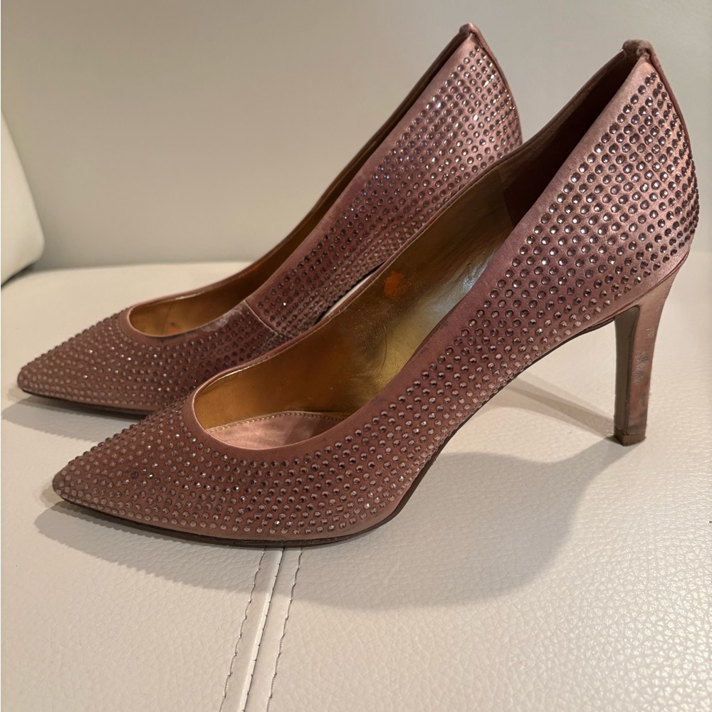 Nine West Pink Heels Classic Pointed Toe - Picture 2 of 7
